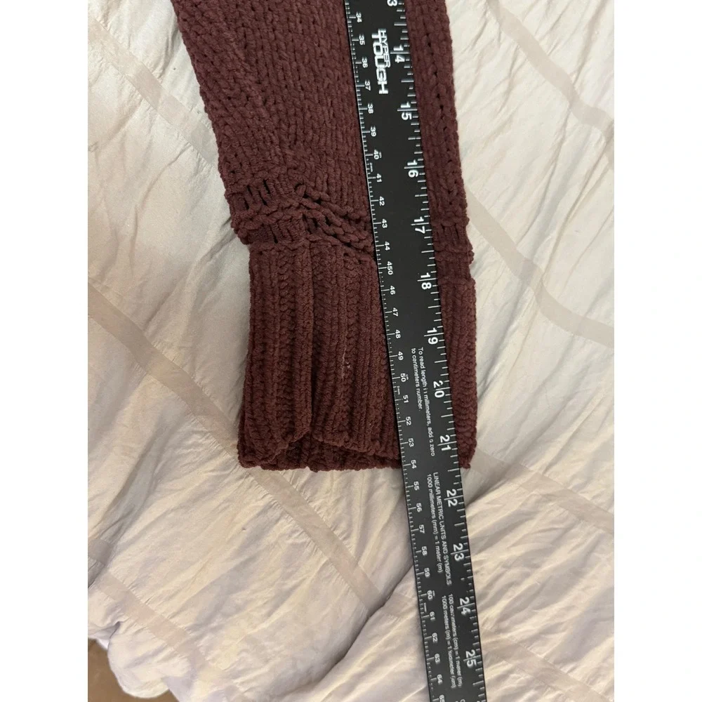 Aerie Oversized Tunic Sweater Cowl Neck Long Sleeve Cozy Casual‎ Maroon M/M